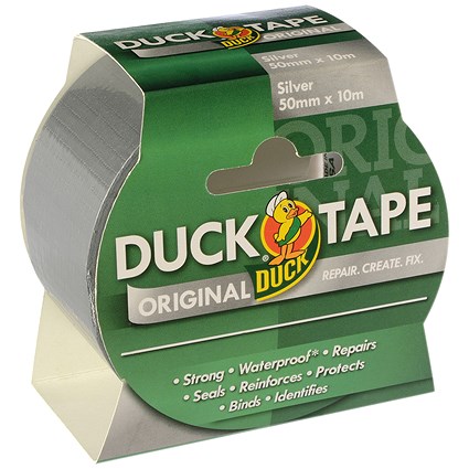 Ducktape Original Tape, 50mm x 10m, Silver, Pack of 6