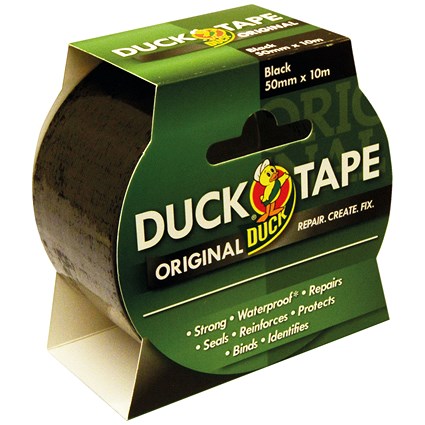 Ducktape Original Tape, 50mm x 10m, Black, Pack of 6