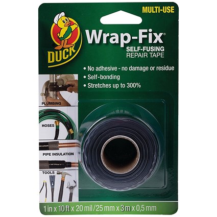 Ducktape Wrap-Fix Self-Fusing Repair Tape, 25mm x 3m, Pack of 6