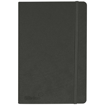 Silvine Casebound Executive Notebook, A5, Ruled, 160 Pages, Grey