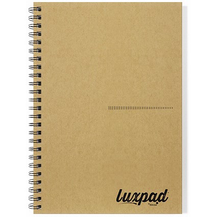 Silvine Luxpad Recycled Hardback Kraft Notebook, A5, Ruled & Perforated, 160 Pages Silvine Luxpad Recycled Hardback Kraft Notebook, A5, Ruled & Perforated, 160 Pages