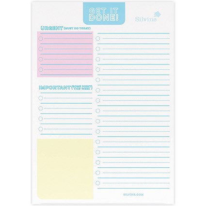 Silvine Luxpad Things To Do Desk Pad, A5, 60 Pages