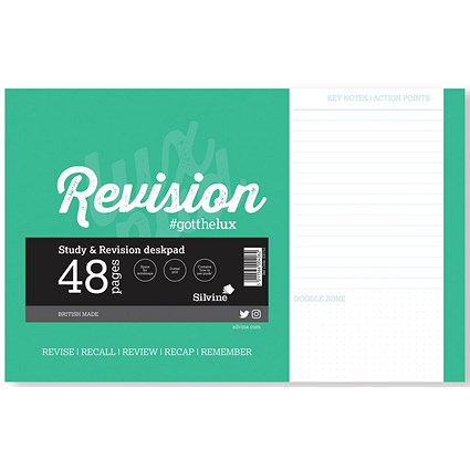 Silvine Revision Desk Pad 360x230mm 48 Sheets (Pack of 5)