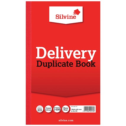 Silvine Duplicate Delivery Book, 100 Sets, 210x127mm, Pack of 6