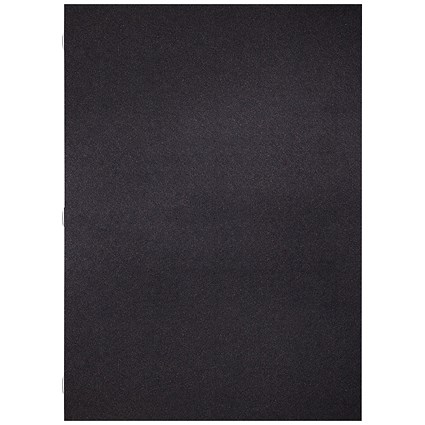 Silvine Laminated Cover Sketch Book, A4, 140gsm, 40 Pages, Black, Pack of 10