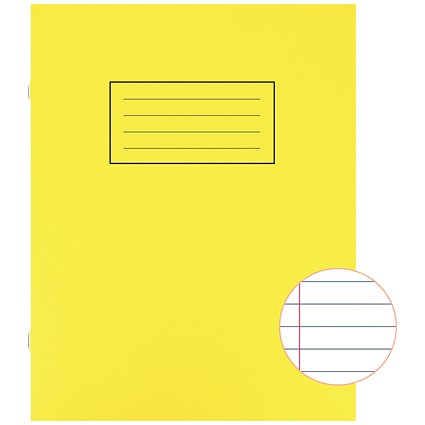Silvine Exercise Book, Ruled, 229x178mm, Yellow, Pack of 10