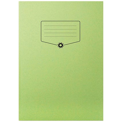 Silvine Bacoff Exercise Book Ruled with Margin A4 Green (Pack of 10)