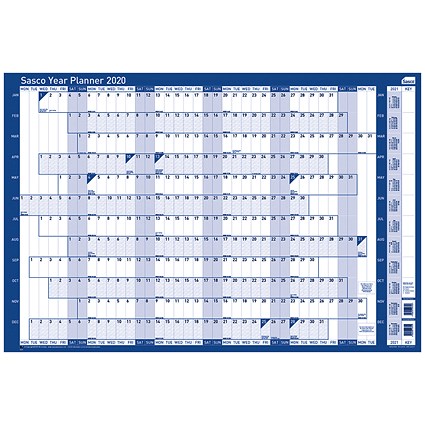 Sasco Year Planner Unmounted 2020