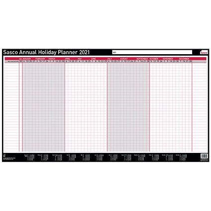 Sasco Annual Holiday Planner Unmounted 2021
