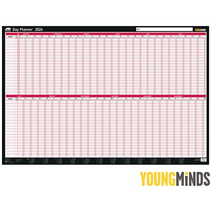 Sasco Day Planner, Mounted, 915x610mm, 2024