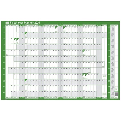 Sasco Fiscal Planner, Mounted, 915x610mm, 2026/27 Sasco Fiscal Planner, Mounted, 915x610mm, 2026/27