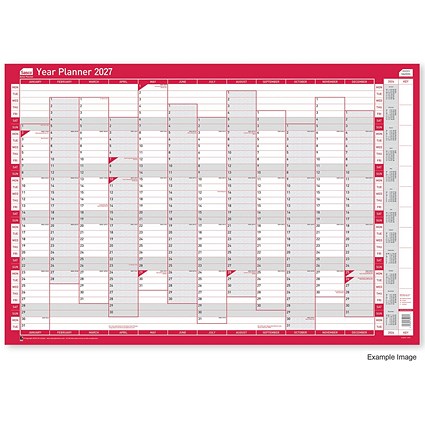 Sasco Year Planner Vertical Unmounted 2027