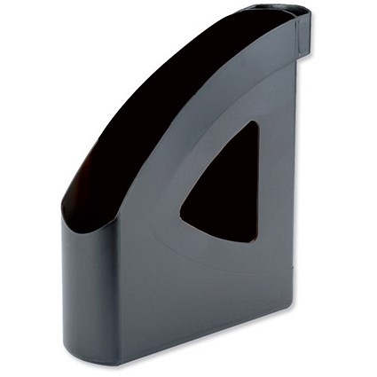 Rexel Agenda Classic Magazine Rack File with Indexing Facility and Integral Handle A4 Charcoal