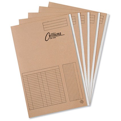 Rexel Crystalfile Insert Folders for Suspension Files 30mm Buff [Pack 50]