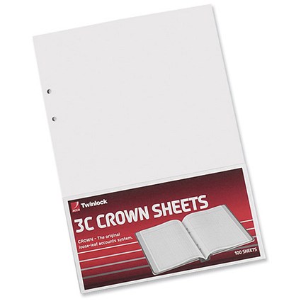 Twinlock 3C Crown Double Cash Ledger Sheets Ref 75843 [Pack 100]
