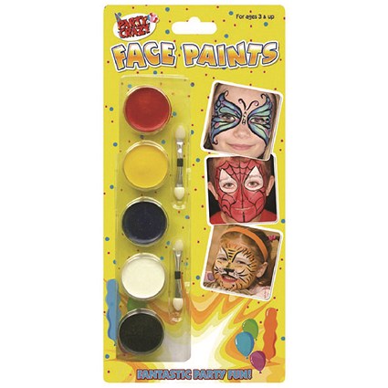 Tallon 5 Colour Face Paints (Pack of 12)