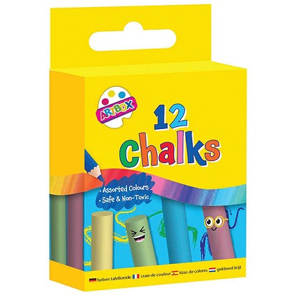 Artbox Colour Chalks in Hanging Box Assorted x12 Pack of 12