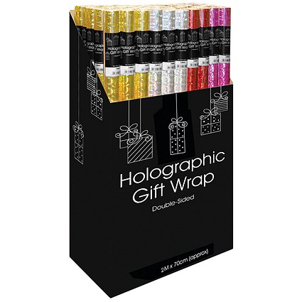 Holographic Gift Wrap Display Assorted (Pack of 50)