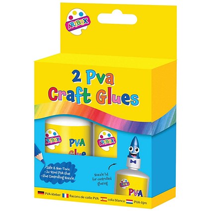 Artbox PVA Glue Bottles 40ml White x2 Pack of 12