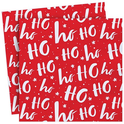 Contemporary Christmas Party Paper Napkins x20 Pack of 12