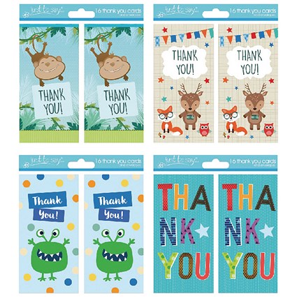 Tallon 4 Design Boy Thank You Cards (Pack of 192)