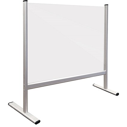 Counter and Desk Protection Screen, tempered glass, 100 x 65 cm