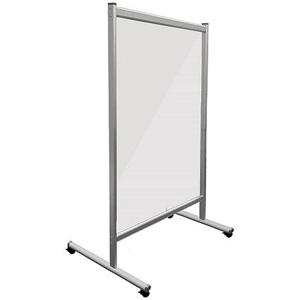 Mobile Partition Wall, tempered glass, 120 x 180 cm