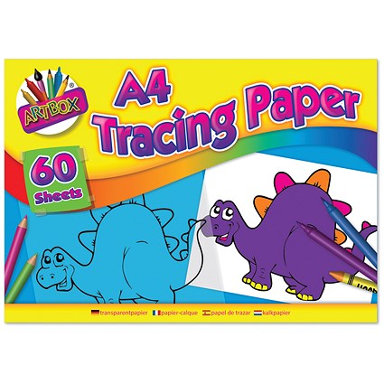 Artbox Tracing Paper Pad, A4, 60 Sheets, Pack of 12