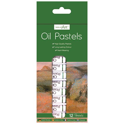 Work of Art High-Quality Oil Pastels (Pack of 12)