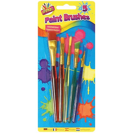 Artbox 5 Assorted Paint Brushes, Pack of 12