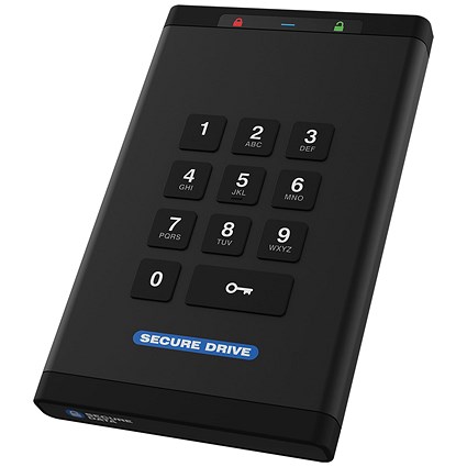 SecureDrive KP Hardware Encrypted External Portable Hard Drive with Keypad, 5TB