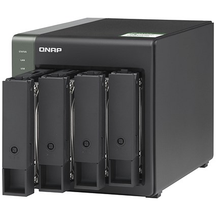 Qnap 4 Bay Desktop NAS Network Attached Storage Enclosure, 4GB