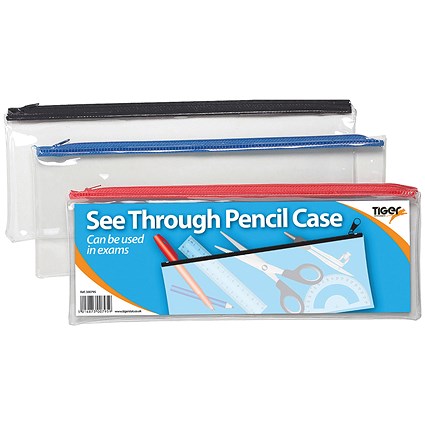 See Through Pencil Case 330 x 125mm (12 Pack)