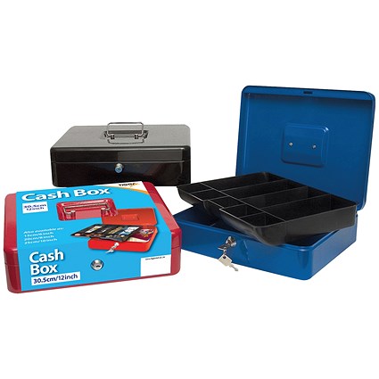 Cash Box 12 Inch Assorted (Pack of 6)