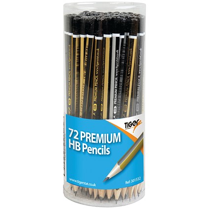 Tiger Assorted HB Pencil Pot (72 Pack) Tiger Assorted HB Pencil Pot (72 Pack)