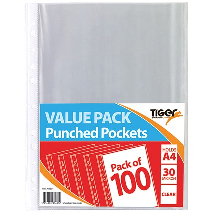 A4 Punched Pockets - Pack of 1000
