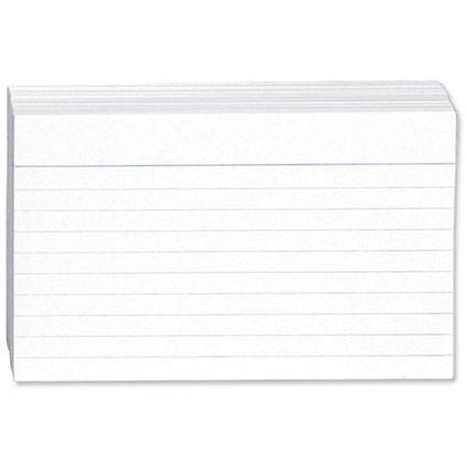 Tiger Lined Revision and Presentation Cards, 152x101mm, White, 10 Packs of 54 Cards