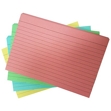 Tiger Lined Revision and Presentation Cards, 152x101mm, Assorted, Pack of 520