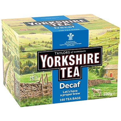 Yorkshire Decaff Tea Bags, Pack of 160 Yorkshire Decaff Tea Bags, Pack of 160