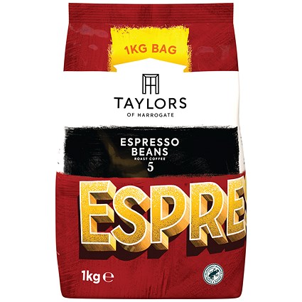 Taylors of Harrogate Espresso Roast 5 Coffee Beans, 1kg