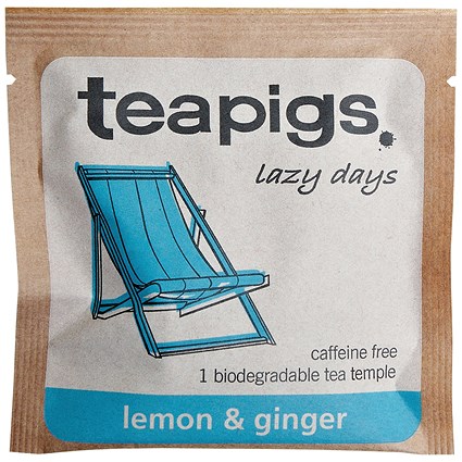 Teapigs Lemon and Ginger Envelope Teabags, Pack of 50