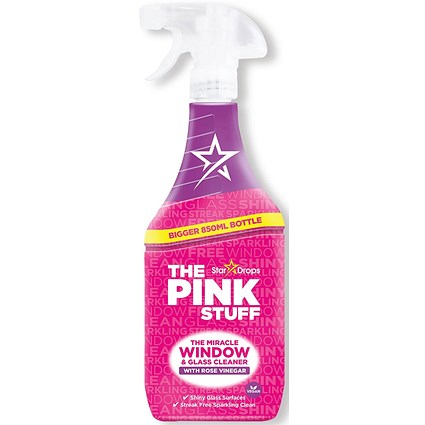 The Pink Stuff Window Cleaner with Rose Vinegar 850ml (Pack of 12)
