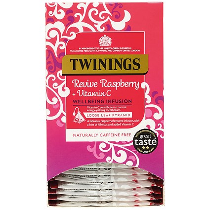 Revive Raspberry Twinings Revive Raspberry/Hibiscus/Vitamin C Mesh Pyramid Enveloped Tea ...