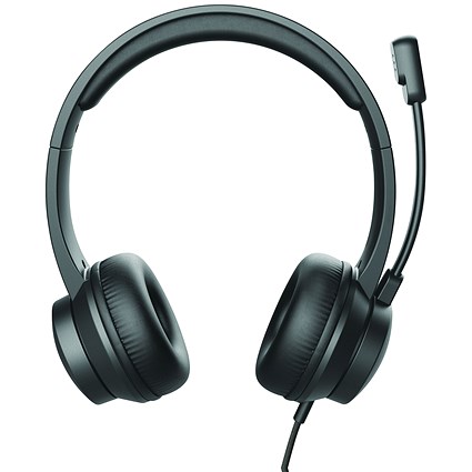 Trust HS-200 Compact On-Ear USB Wired Headset Black 24186