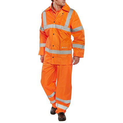 Beeswift Lightweight En471 En343 Suit, Orange, 4XL