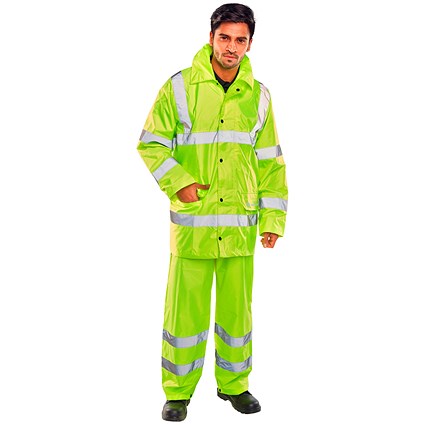 Beeswift Lightweight En471 En343 Suit, Saturn Yellow, 4XL