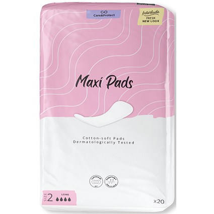 Care & Protect Sanitary Pads, Maxi Size 2 Day, Pack of 240