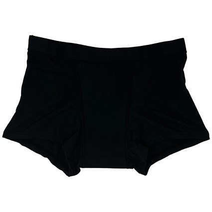 TSL Heavy Absorbency Washable Period Pants, Boxers Style, Small, Black