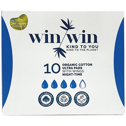WinWin Sustainable Ultra Night Pads, Pack of 120