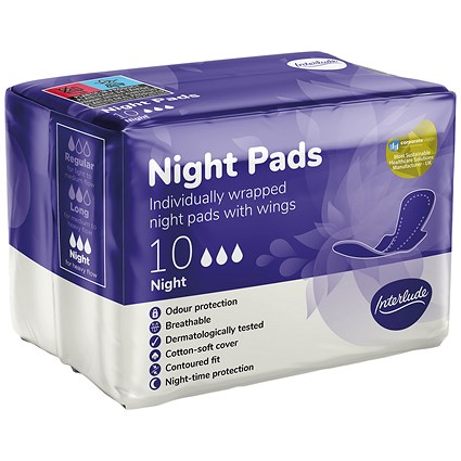 Interlude Ultra Night Pads with Wings, Pack of 120